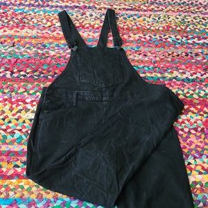 Old Navy overalls sz 6 black denim straight leg